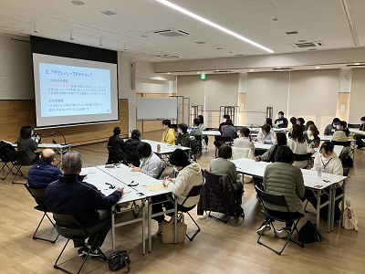 令和7年2月23日～3月16日まで毎週日曜日に開催した「日本語ボランティア養成講座」の会場風景写真