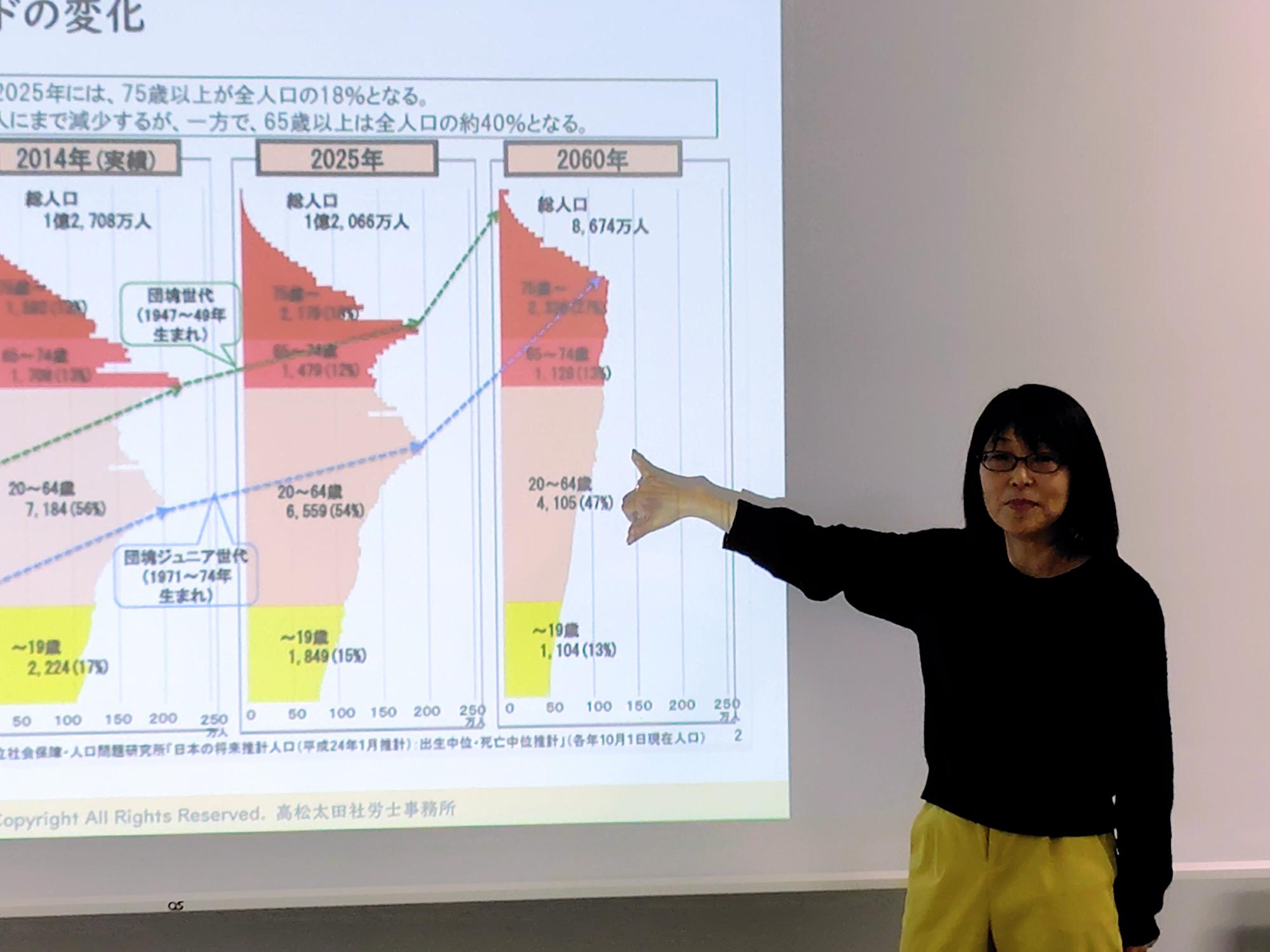 講師が話している様子