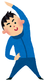体操する男性