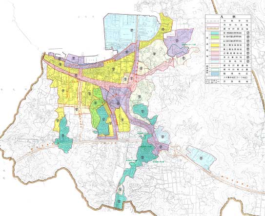 さぬき市の用途地域図