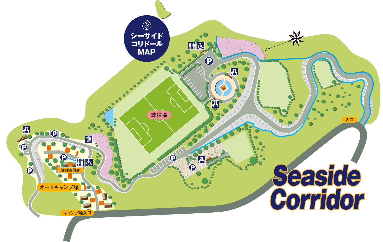 シーサイドコリドールの場内マップ
