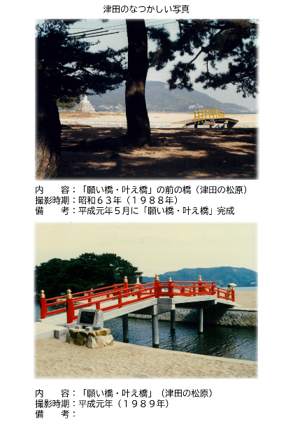 上に海と橋の写真と下に赤い橋の写真が描かれている資料