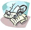 書類と聴診器のイラスト
