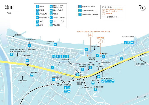 津田周辺の地図